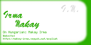 irma makay business card